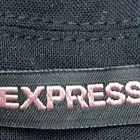 Express Blazer Jacket Size 12 Two Button Black Single Breasted Wool Blend - Picture 15 of 16